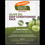 Palmer’s Olive Oil Deep Conditioner sachet with olive illustration.