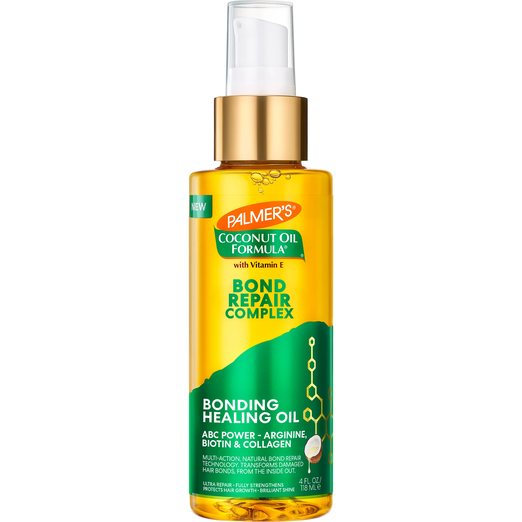 Palmer's Coconut Oil Formula Bond Repair Complex oil bottle on a white background