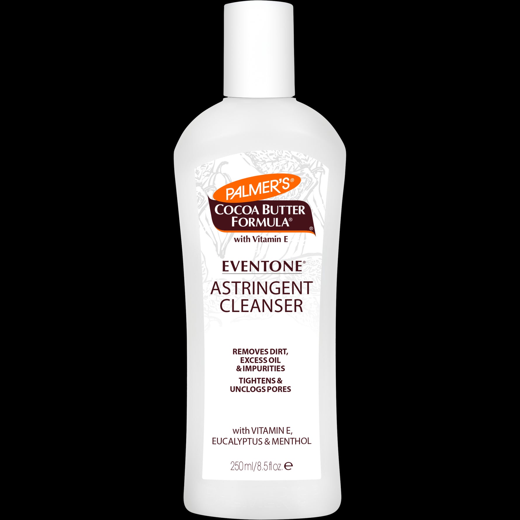 Cocoa Butter Formula® Eventone® Astringent Cleanser bottle, 250 mL.