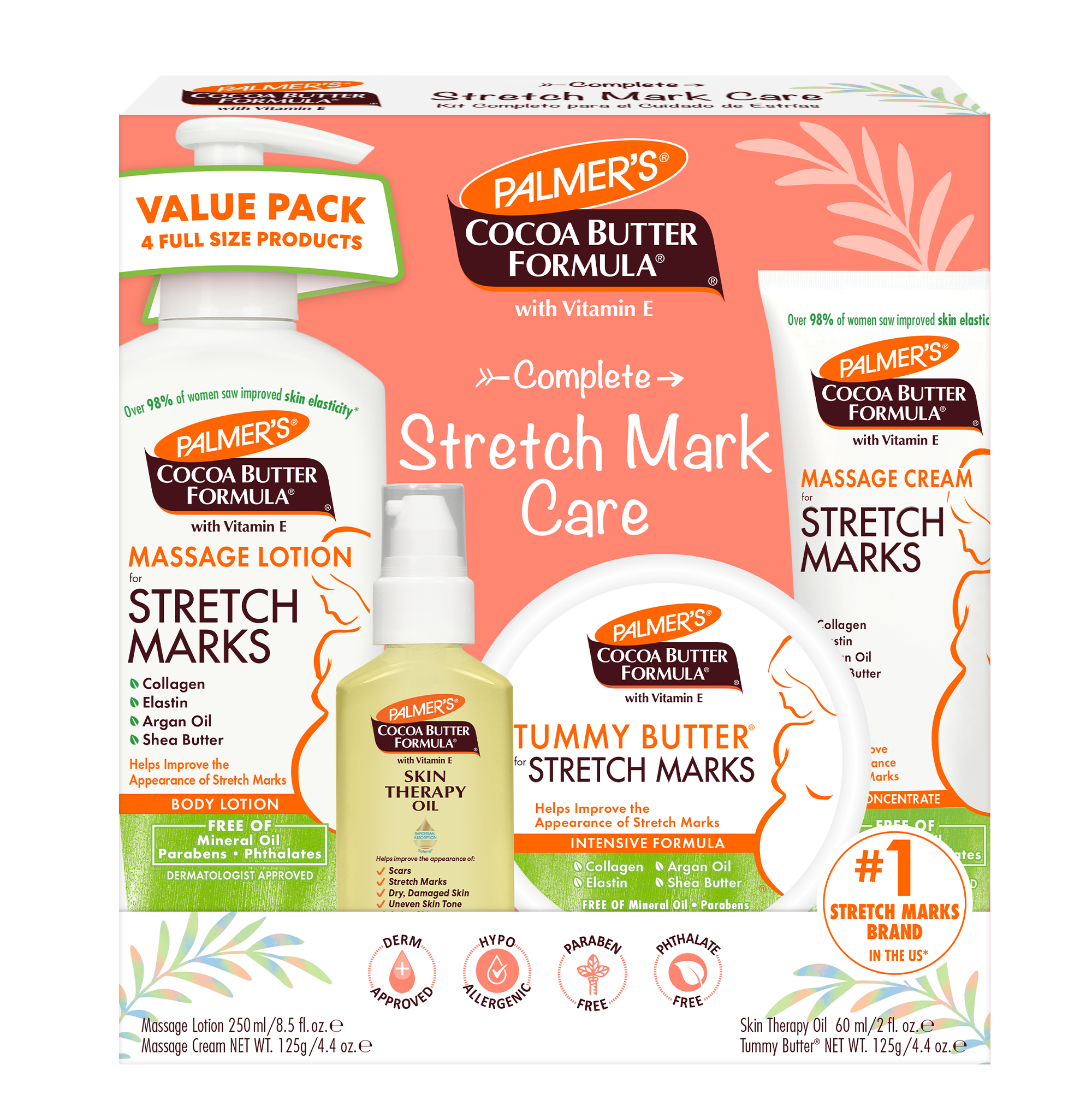 palmer's coconut oil body lotion for stretch marks Palmer's Cocoa Butter Formula Complete Pregnancy Stretch Mark Care Kit