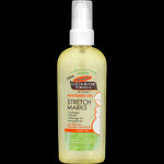 Palmer’s Massage Oil for Stretch Marks bottle with key ingredients highlighted.