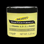 Palmer’s Hair Food Formula jar with vitamins and protein label.