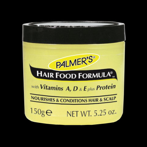 Palmer’s Hair Food Formula jar with vitamins and protein label.