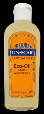 Dr. Palmer's® Un-Scar® Lady Palmer™ Eco-Oil™ in clear squeeze-bottle.