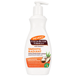 Palmer's Cocoa Butter Formula exfoliating body lotion bottle on a white background