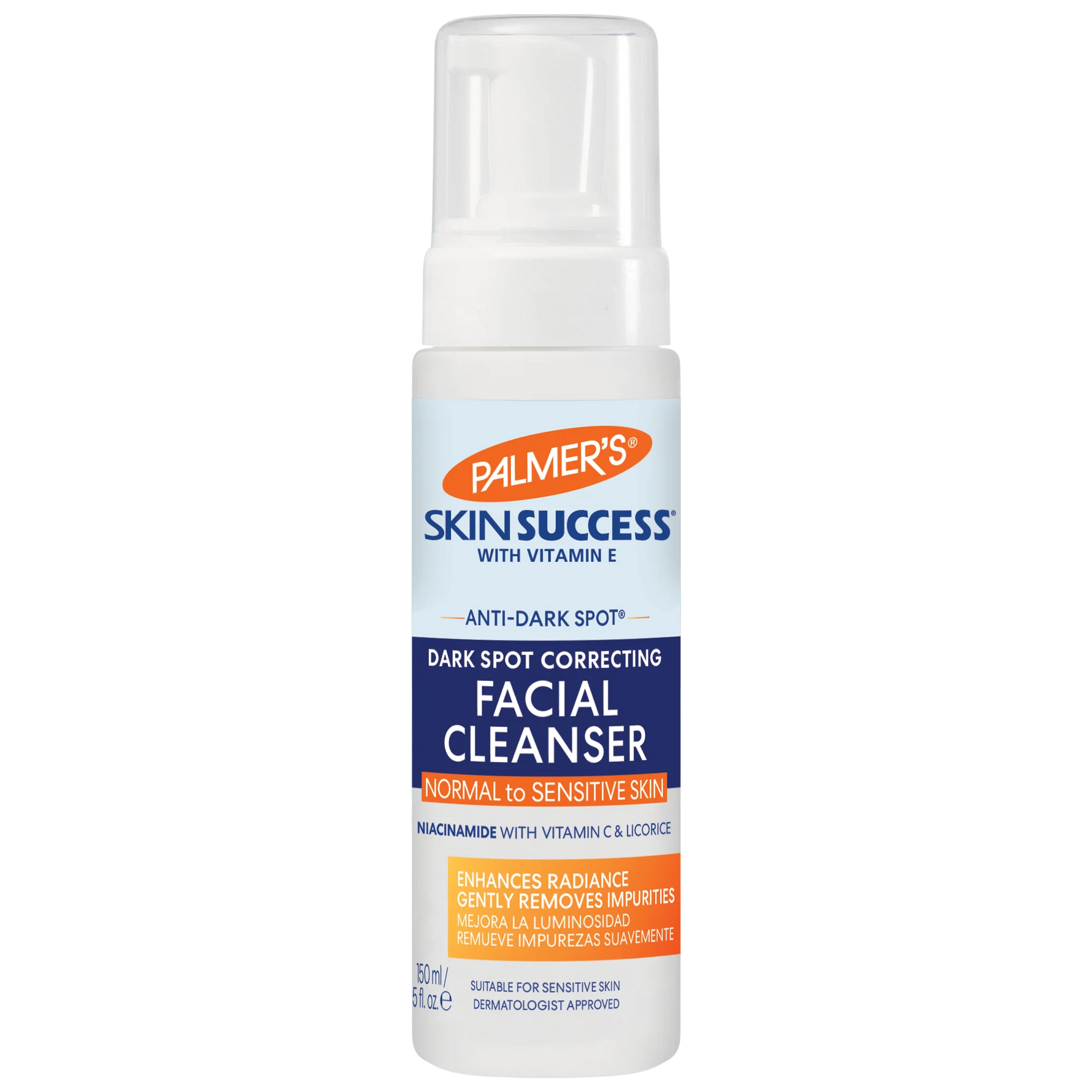 Palmer's Skin Success facial cleanser bottle on a white background