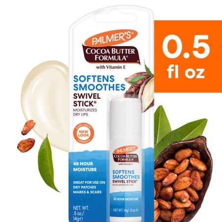 Palmers Cocoa Butter Formula Lip Moisturizer, Swivel Stick, with Vitamin E - 0.5 oz
