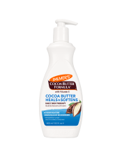 Benefits:

Heals & Softens rough, dry skin with natural Cocoa Butter and Vitamin E for healthier-looking skin
48 hour moisture
Vegan Friendly - no animal ingredients or testing
Dermatologist Recommended, Suitable for Eczema-prone skin
Free of Parabens, Phthalates
America's #1 Cocoa Butter Brand
3 out of 4 dermatologists recommend Palmer's
Works well layering with Palmer's Cocoa Butter Body Oil and Original Solid Formula

 
Heal and Soften rough dry skin with Palmer's Cocoa Butter Formula daily body lotion, crafted with intensively moisturizing Cocoa Butter and Vitamin E.
Proudly made in U.S.A., Palmer's® has been a trusted brand for over 180 years, providing high-quality natural products that are passed down from generation to generation. America's #1 Cocoa Butter brand Palmer's Cocoa Butter Formula uses the highest quality natural ingredients for superior moisturization head-to-toe.
