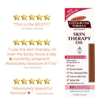 Cocoa Butter Skin Therapy Oil Rosehip with Vitamin E promotional layout.