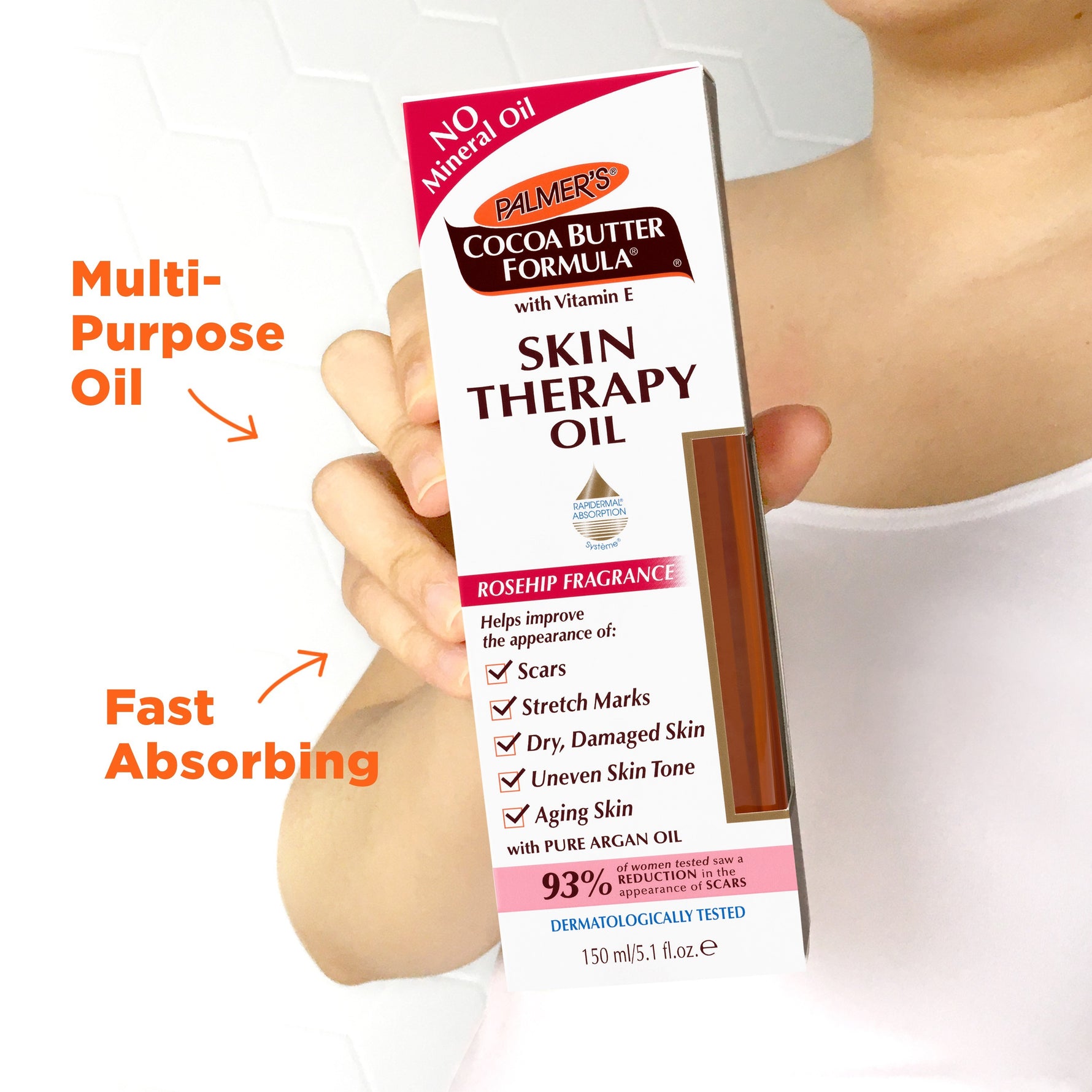 Palmer's Cocoa Butter Skin Therapy Oil Rosehip with Vitamin E box.