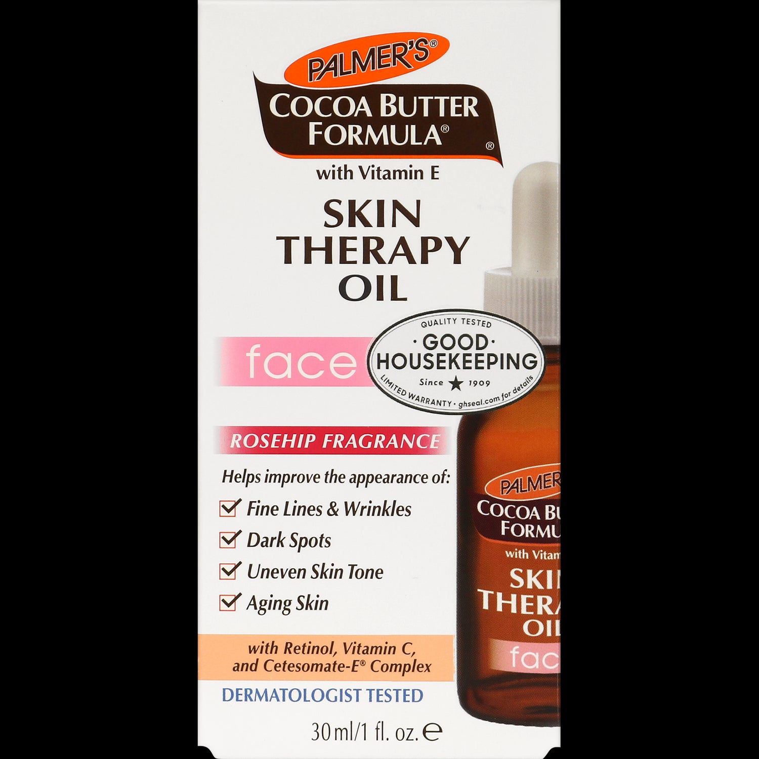 Palmer’s Skin Therapy Skincare Bundle facial oil box front.