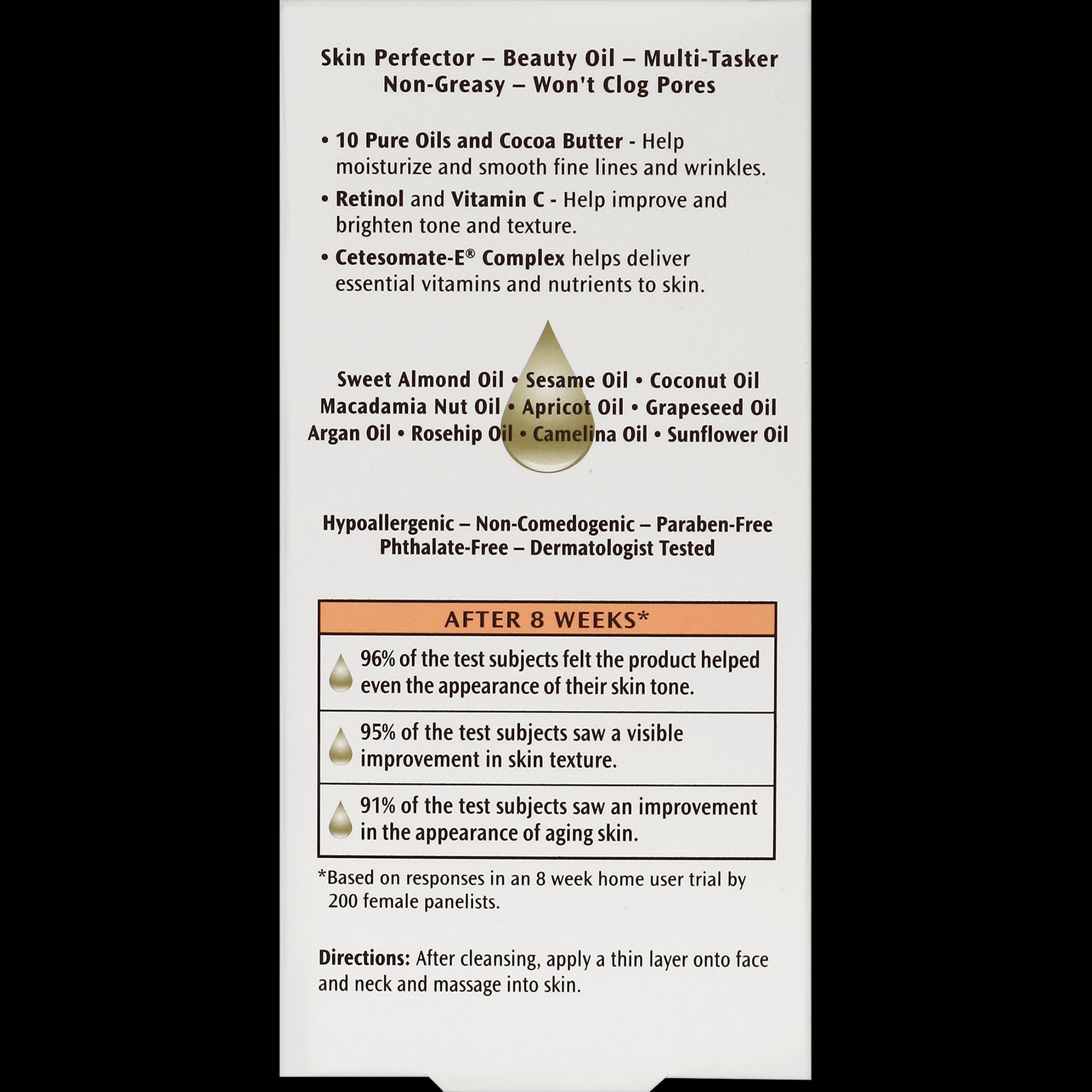 Skin Therapy Skincare Bundle box back showcasing ingredients and benefits.