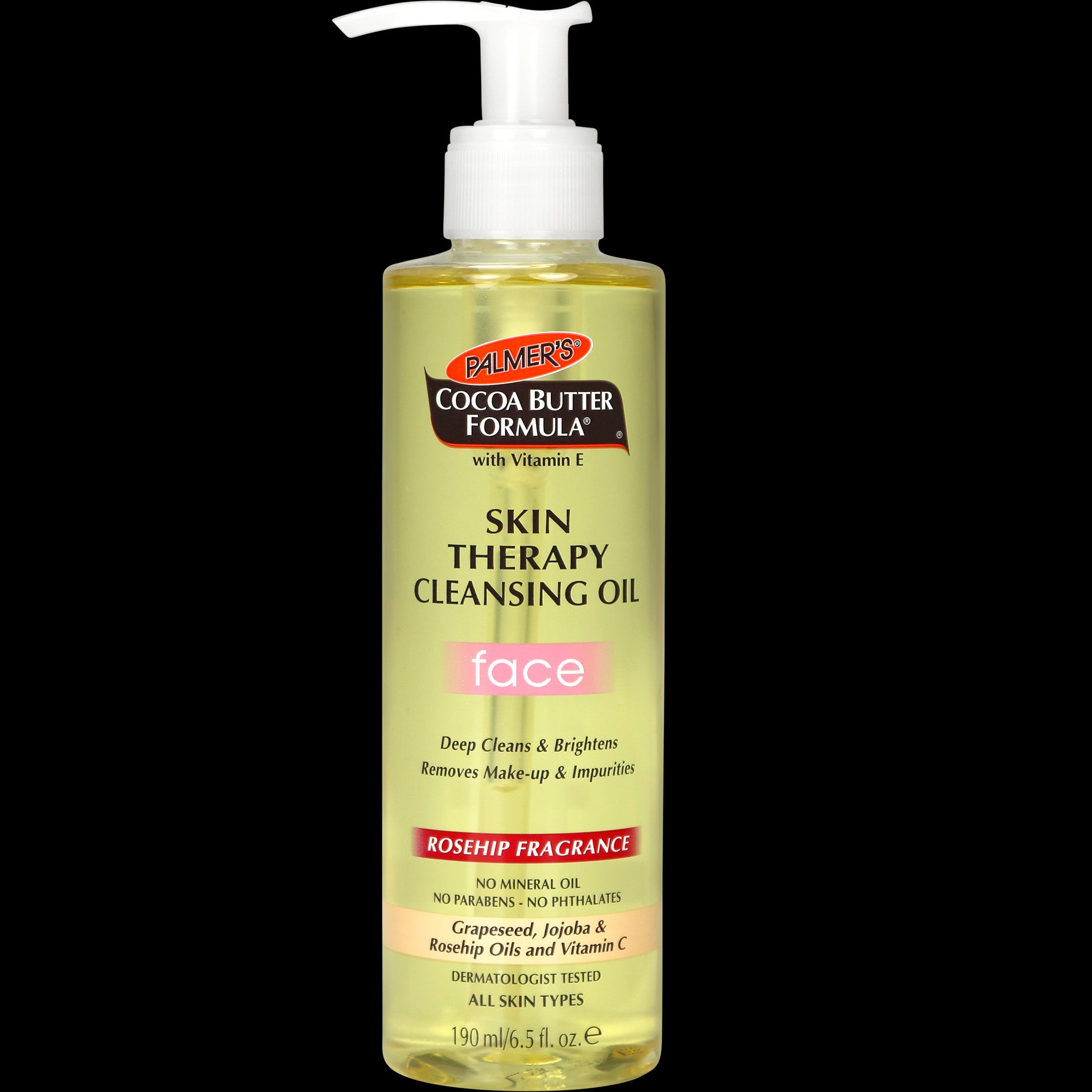 Skin Therapy Skincare Bundle: Palmer’s Cocoa Butter Cleansing Oil bottle.