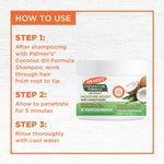 Instructions for using Palmer's Moisture Boost Deep Conditioner jar.