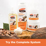 Cocoa Butter Deep Conditioner amidst Length Retention haircare products and cocoa elements.