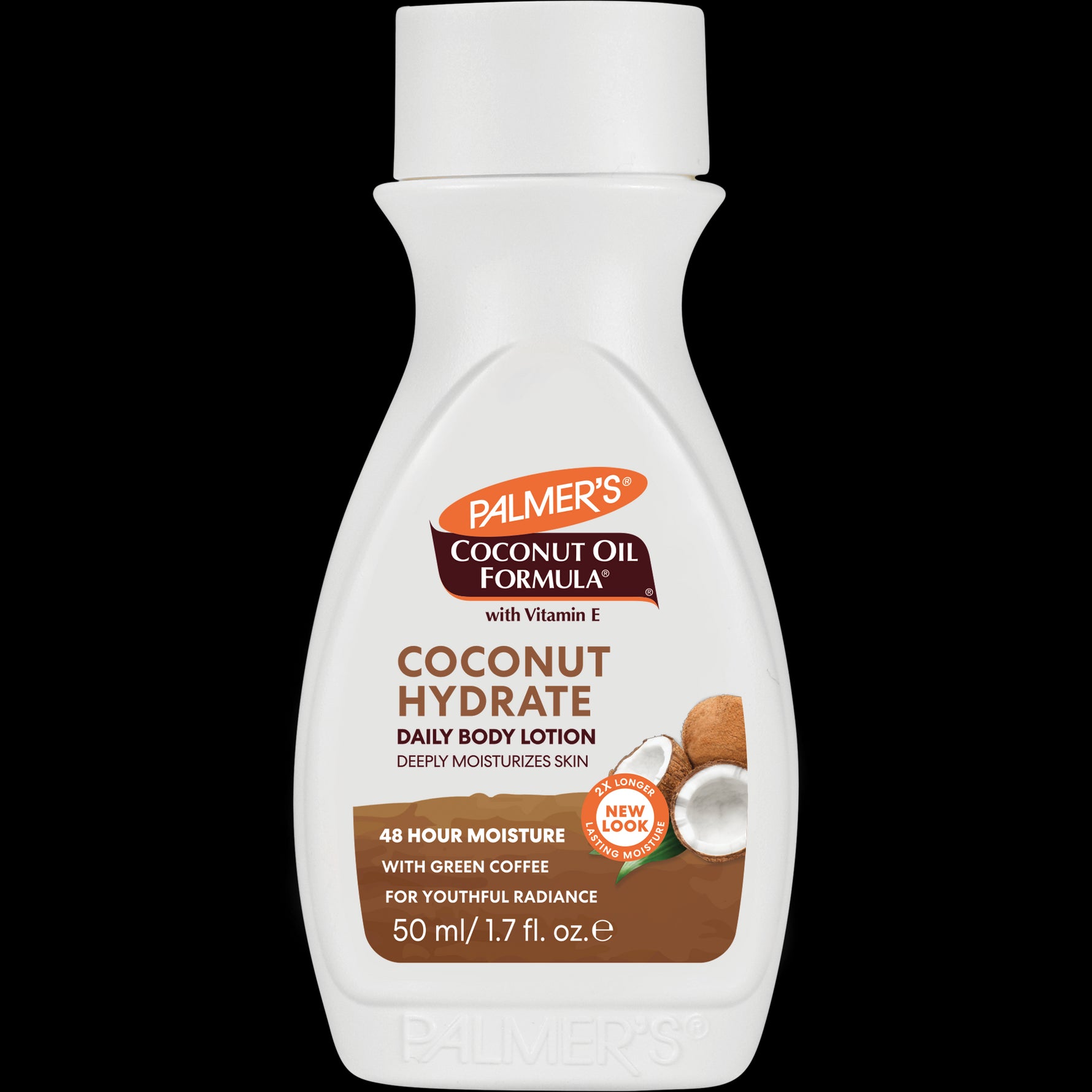 Palmer’s Coconut Hydrate Body Lotion, 50 ml bottle, with coconut graphic.