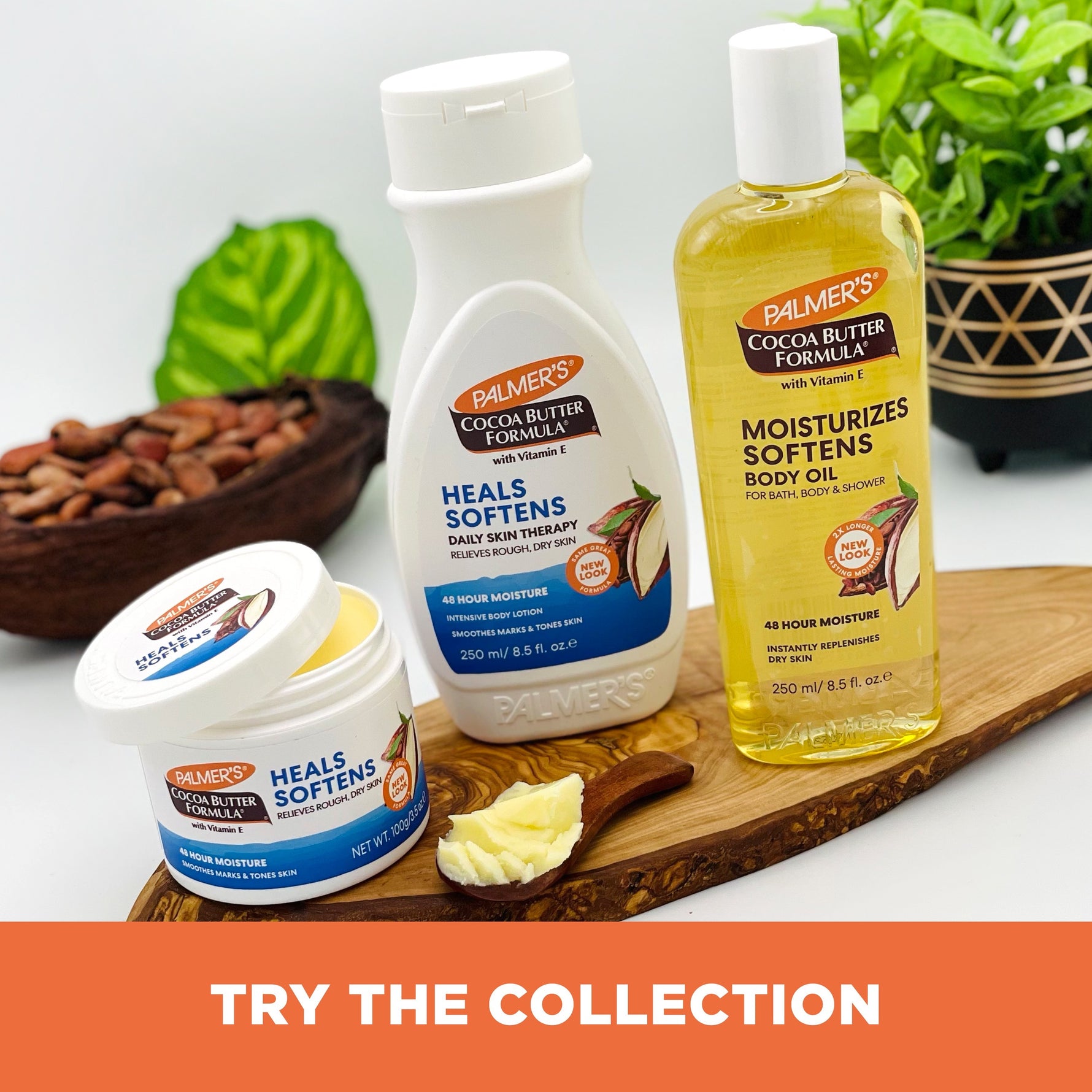Palmer's Daily Skin Therapy Cocoa Butter Body Lotion displayed with related products.