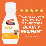 Raw Shea Nourish Body Lotion with Vitamin E, 250 ml bottle.