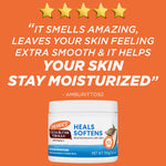 Palmer’s Original Solid Jar with 5-star review highlights smooth, moisturized skin.