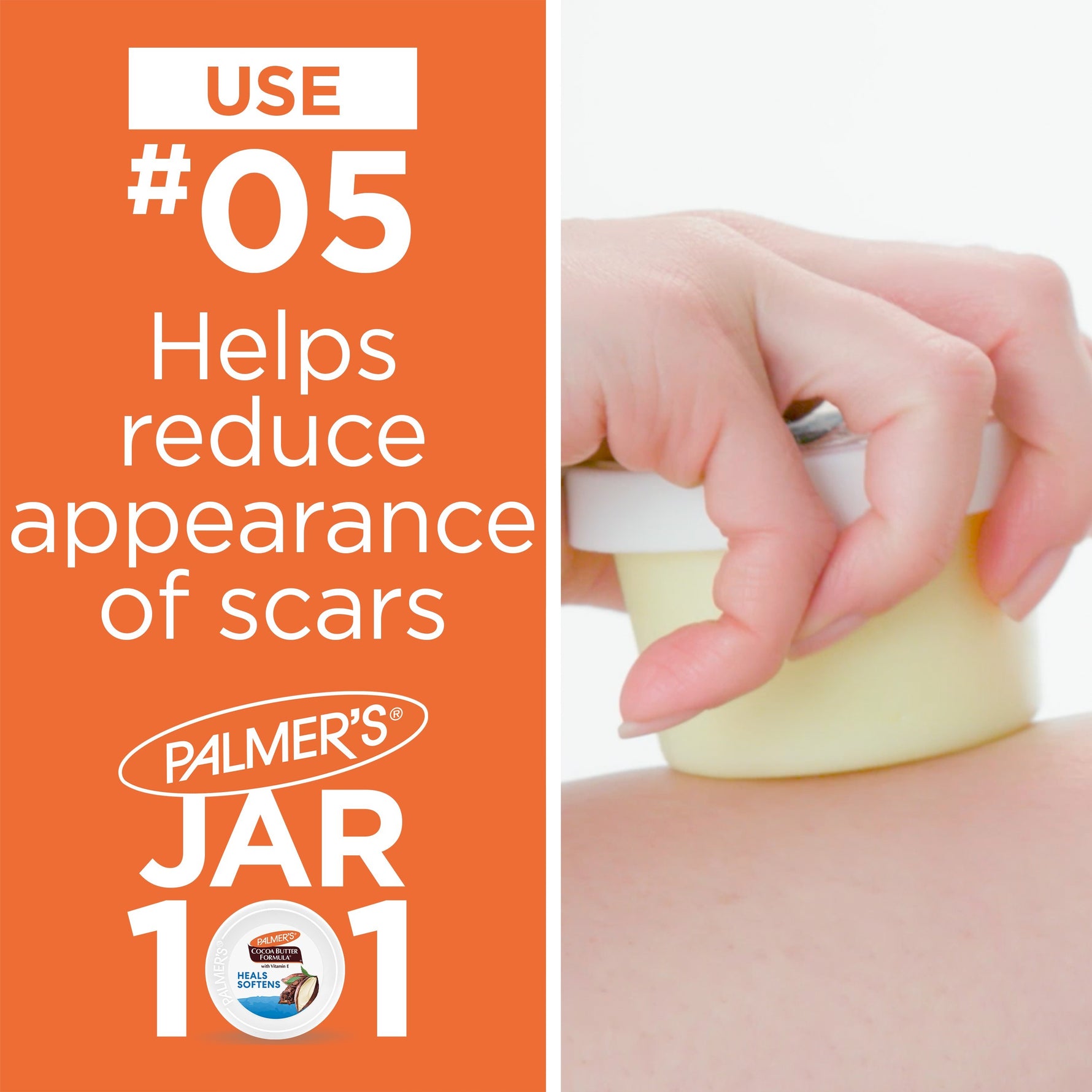 Palmer's Original Solid Jar application on skin.