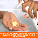 Dispensing Smooth & Radiant Exfoliating Body Lotion into palm.