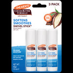 Palmer’s Swivel Stick 3-pack, moisturizes lips and dry patches.