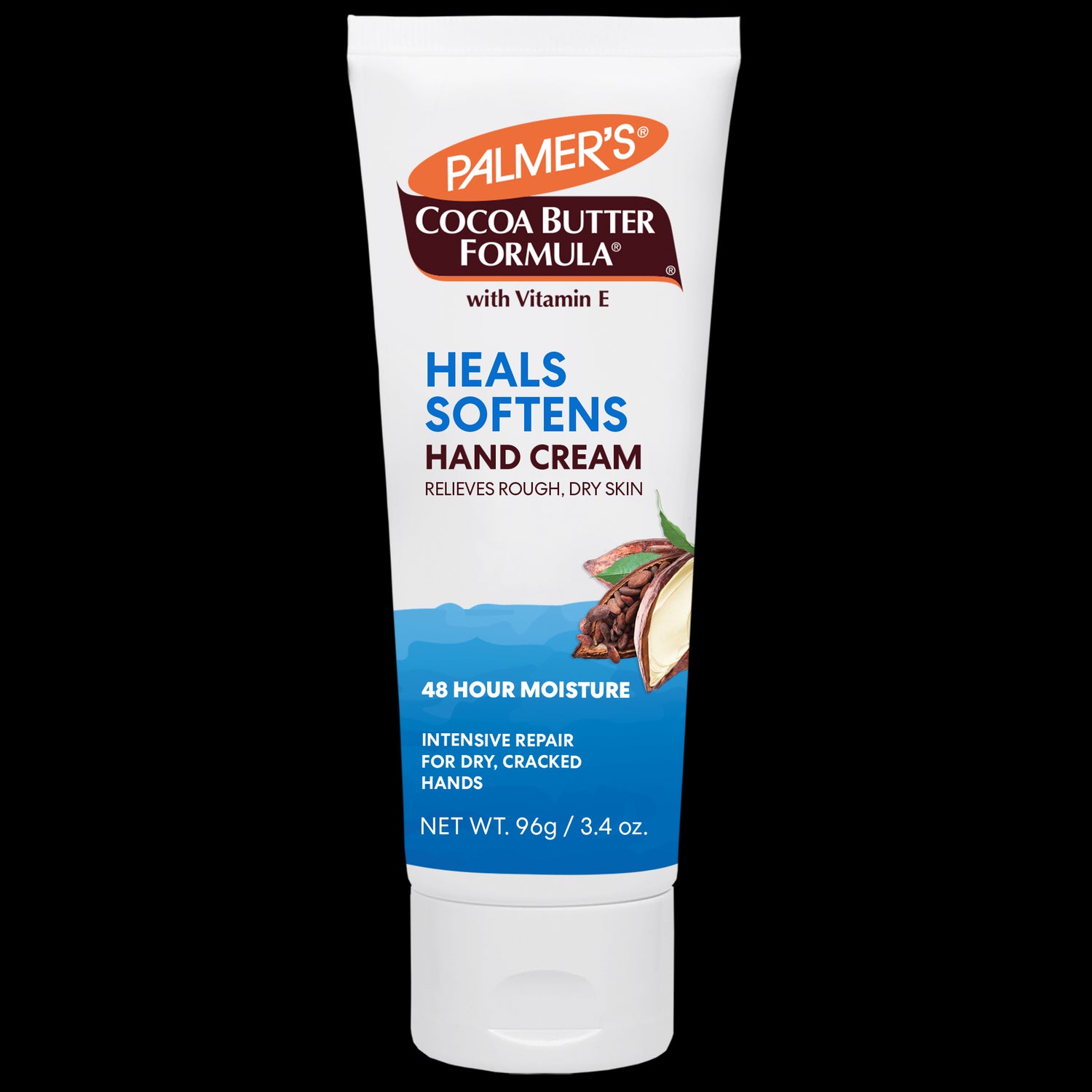 Cocoa Butter Hand Cream tube with healing, softening benefits.