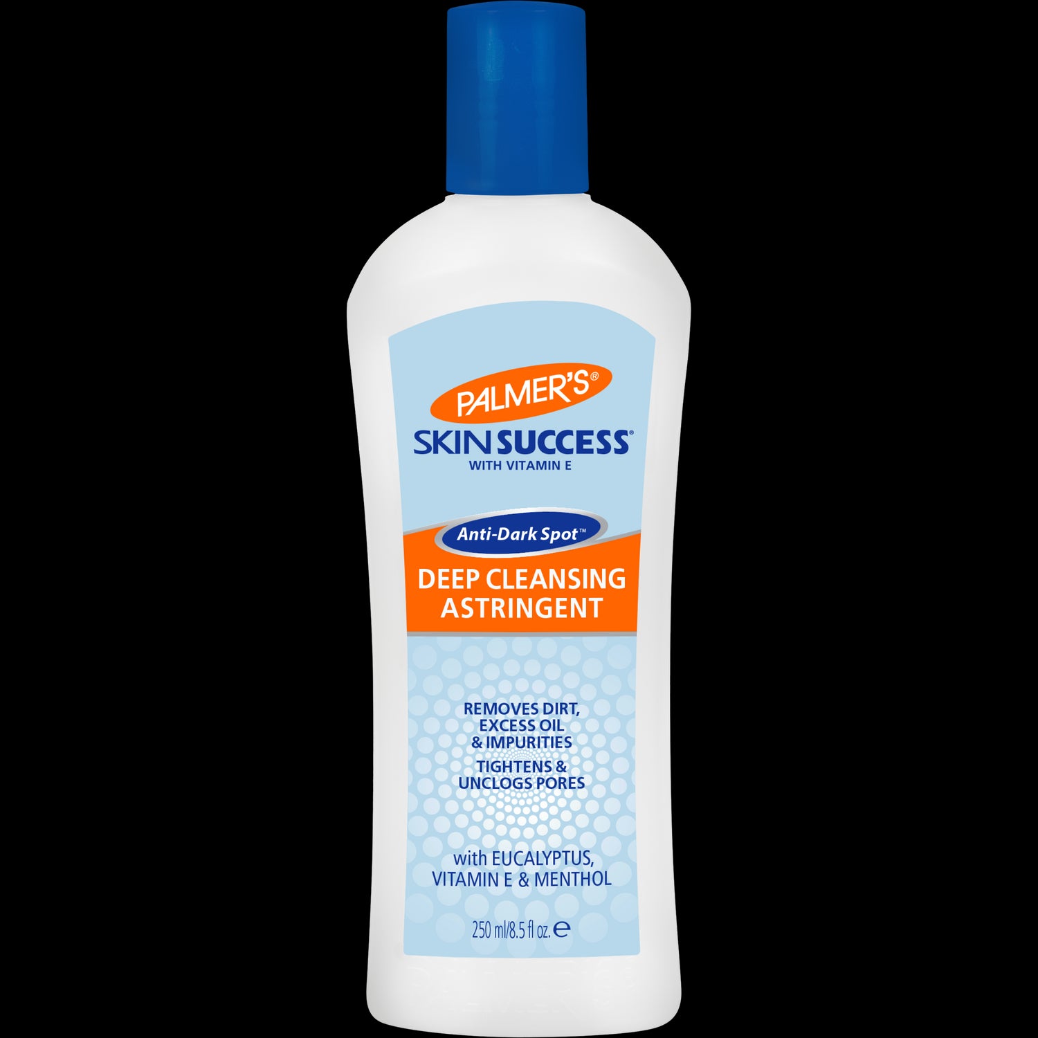 Palmer’s Skin Success Deep Cleansing Astringent bottle with blue cap.