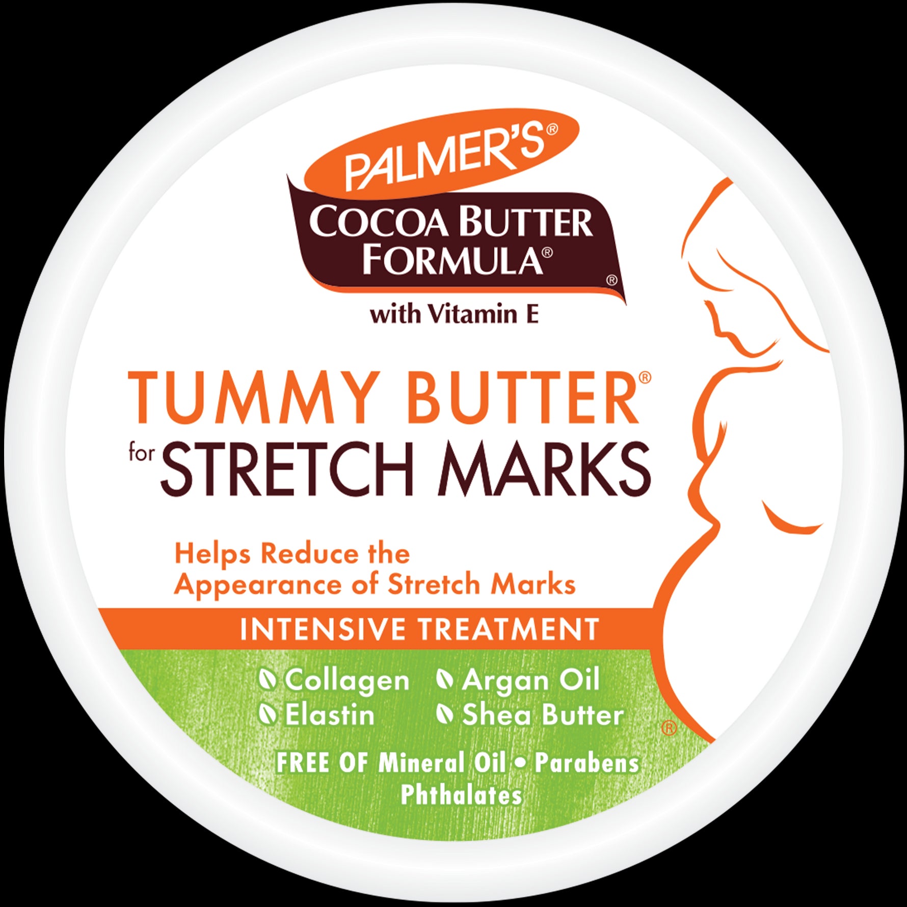 Palmer’s Mommy To Be Kit Tummy Butter label showcasing key ingredients.