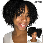 Before-and-after of hair transformation using Coconut Oil Protein Pack.