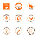 Coconut Oil Protein Pack with badges: ethical, fair trade, cruelty-free, and more.