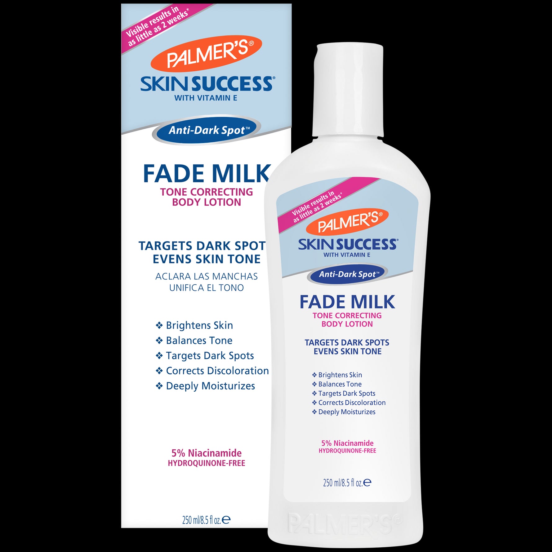 Palmer’s Skin Success Bundle: Fade Milk Lotion targets dark spots.
