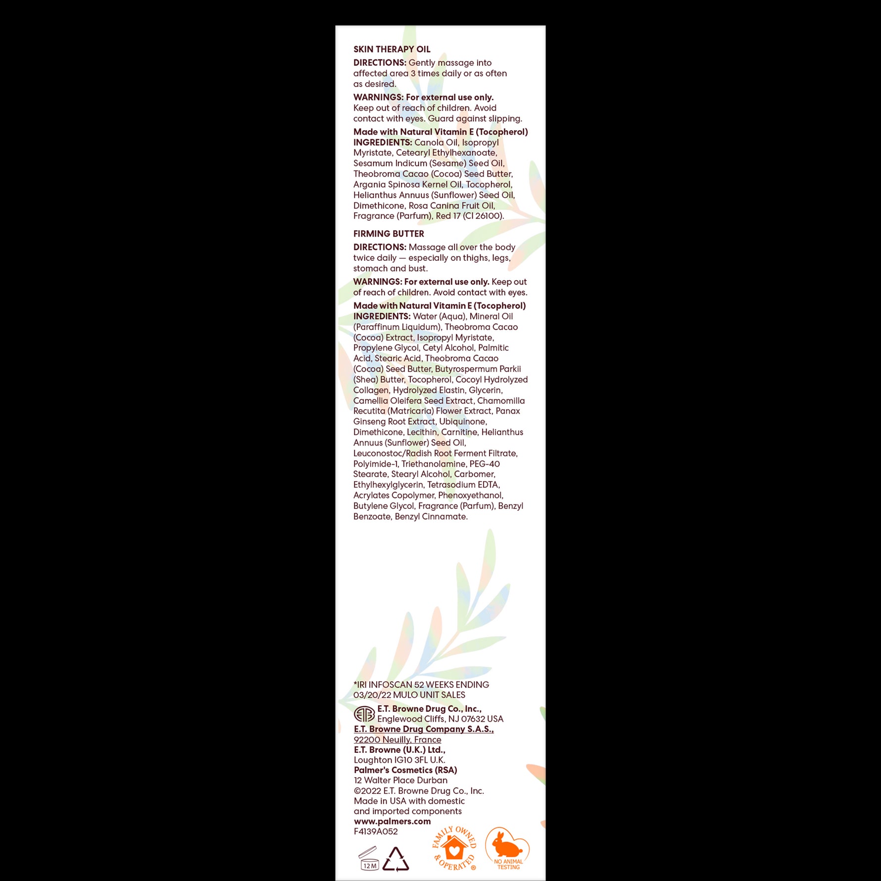 New Mommy Skin Firming Recovery Kit label with usage directions.