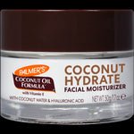 Coconut Hydrate Facial Moisturizer jar with Vitamin E and hyaluronic acid.