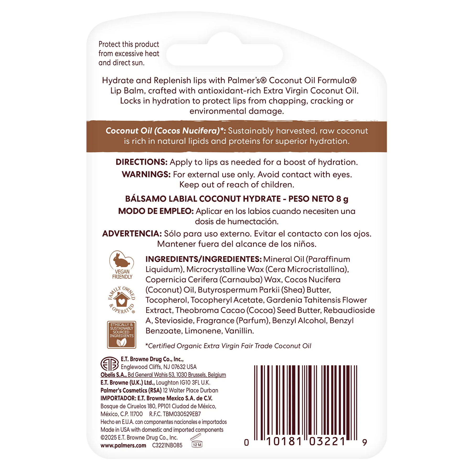 palmer's coconut oil ingredients Palmer's Coconut Oil Formula Coconut Hydrate Lip Balm
