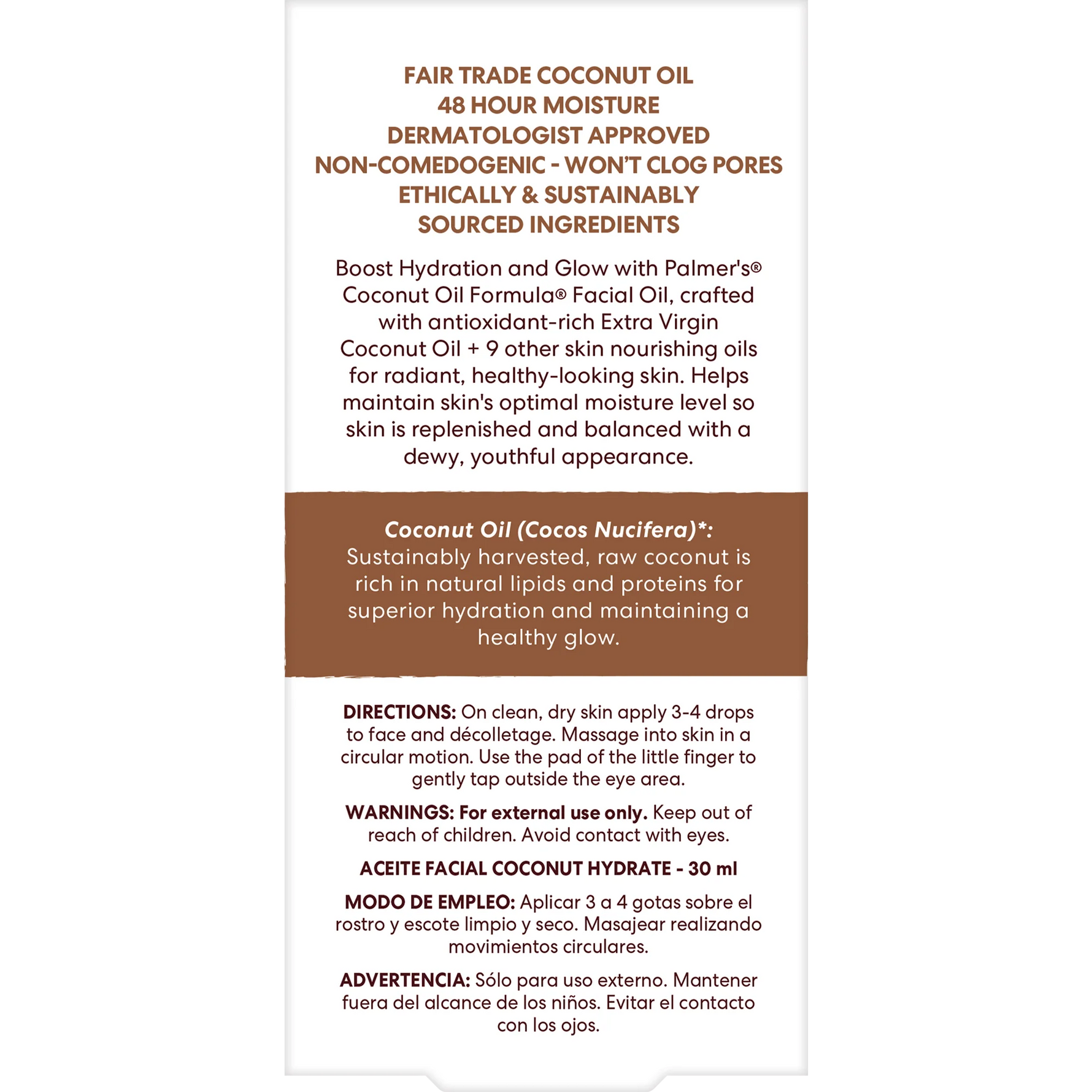 palmer's coconut oil luminous hydration Palmer's Coconut Oil Formula Coconut Hydrate Facial Oil