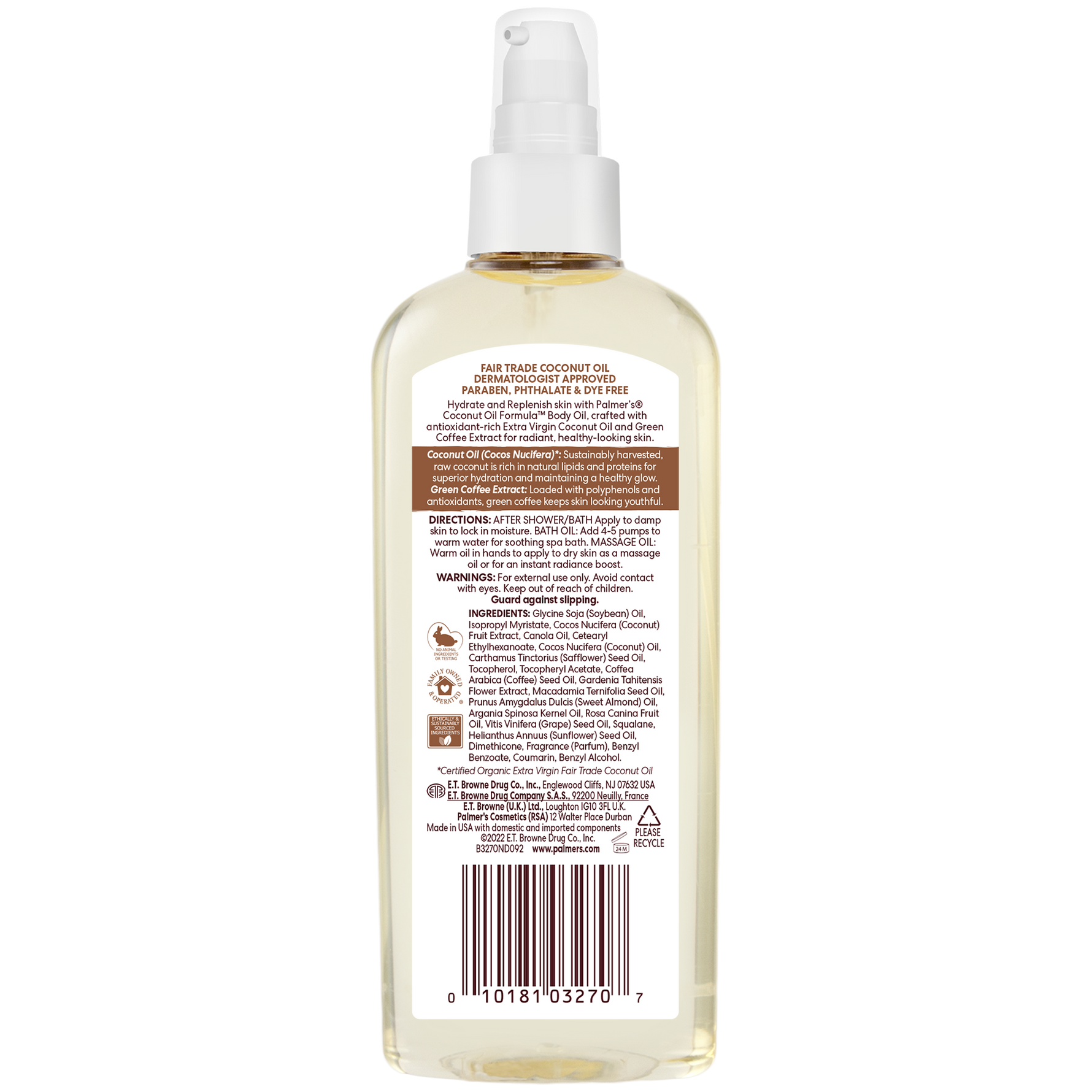 coconut palmer's oil Palmer's Coconut Oil Formula Coconut Hydrate Body Oil