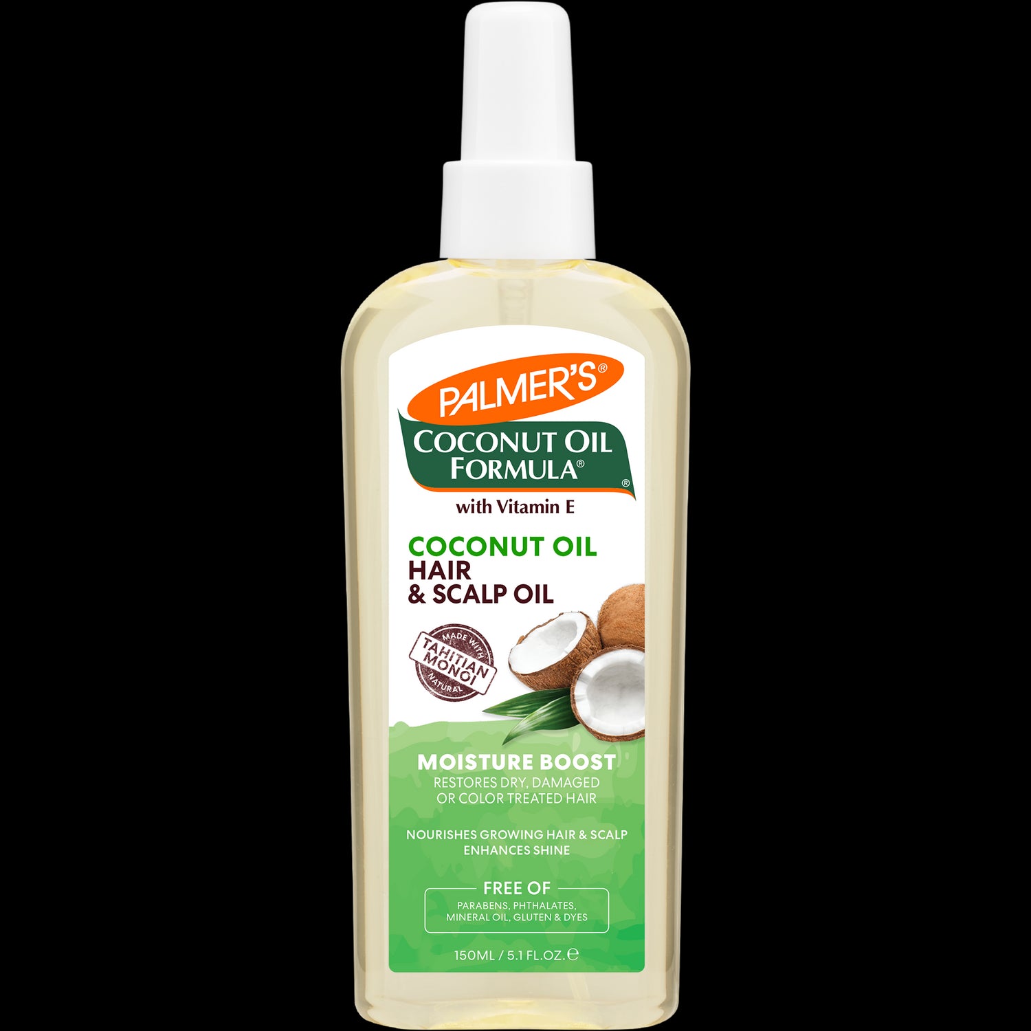 Palmer's Coconut Oil Hair & Scalp Oil bottle, 150 ml.