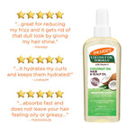 Palmer's Coconut Oil Hair & Scalp Oil spray bottle with customer reviews.