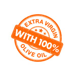 Seal certifying 100% extra-virgin olive oil in Olive Oil Hair & Scalp Oil.