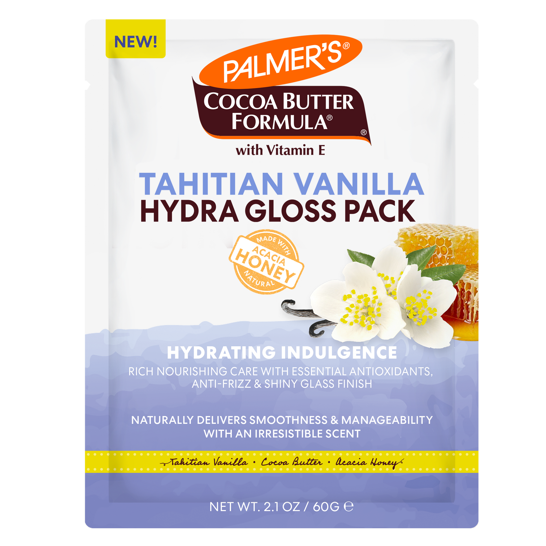 Palmer's Cocoa Butter Formula Tahitian Vanilla Hydra Gloss Pack on a white background