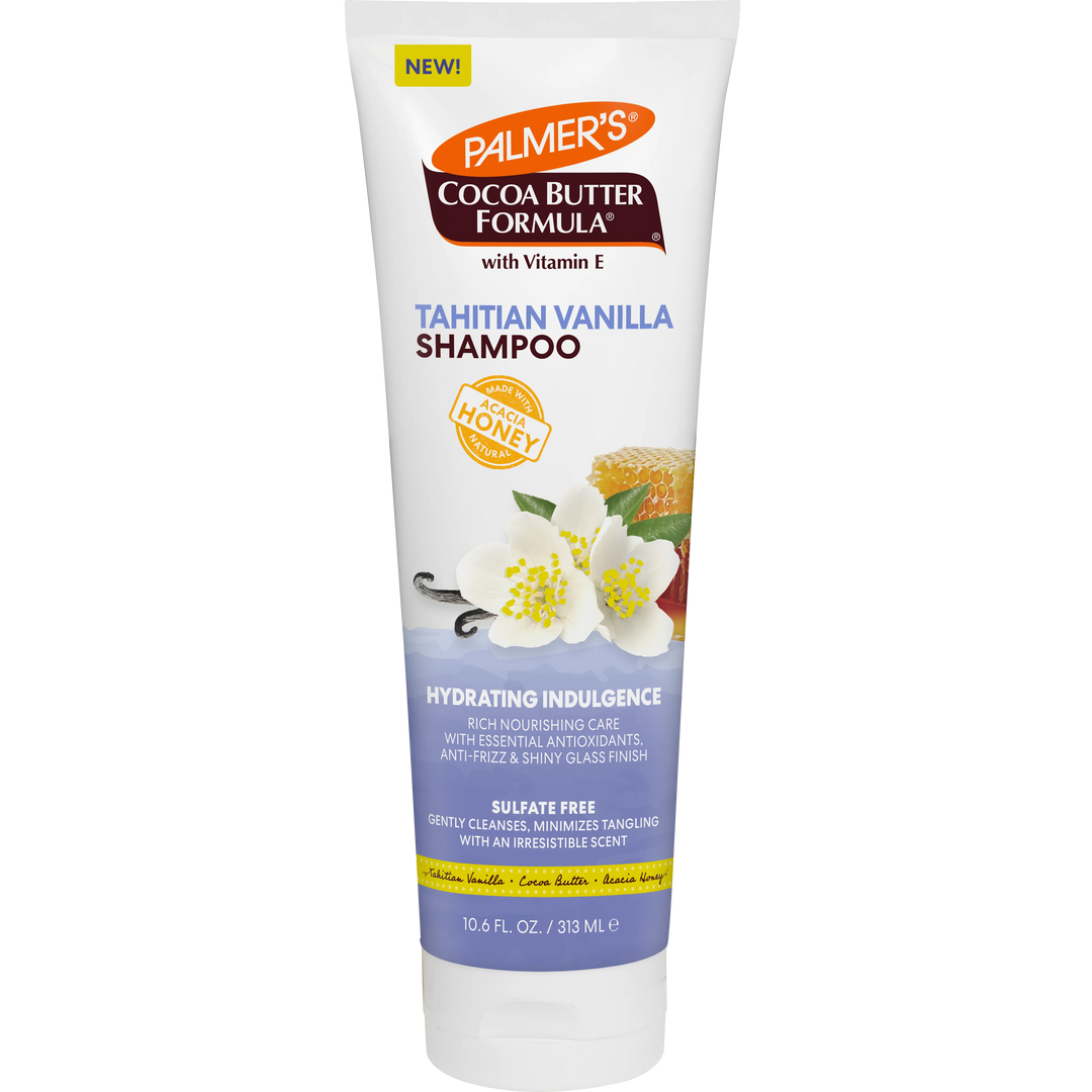  Palmer's Cocoa Butter Formula Tahitian Vanilla Shampoo tube on a white background