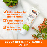 Palmer’s Complete Pregnancy Stretch Mark Care Kit tube with benefits listed.