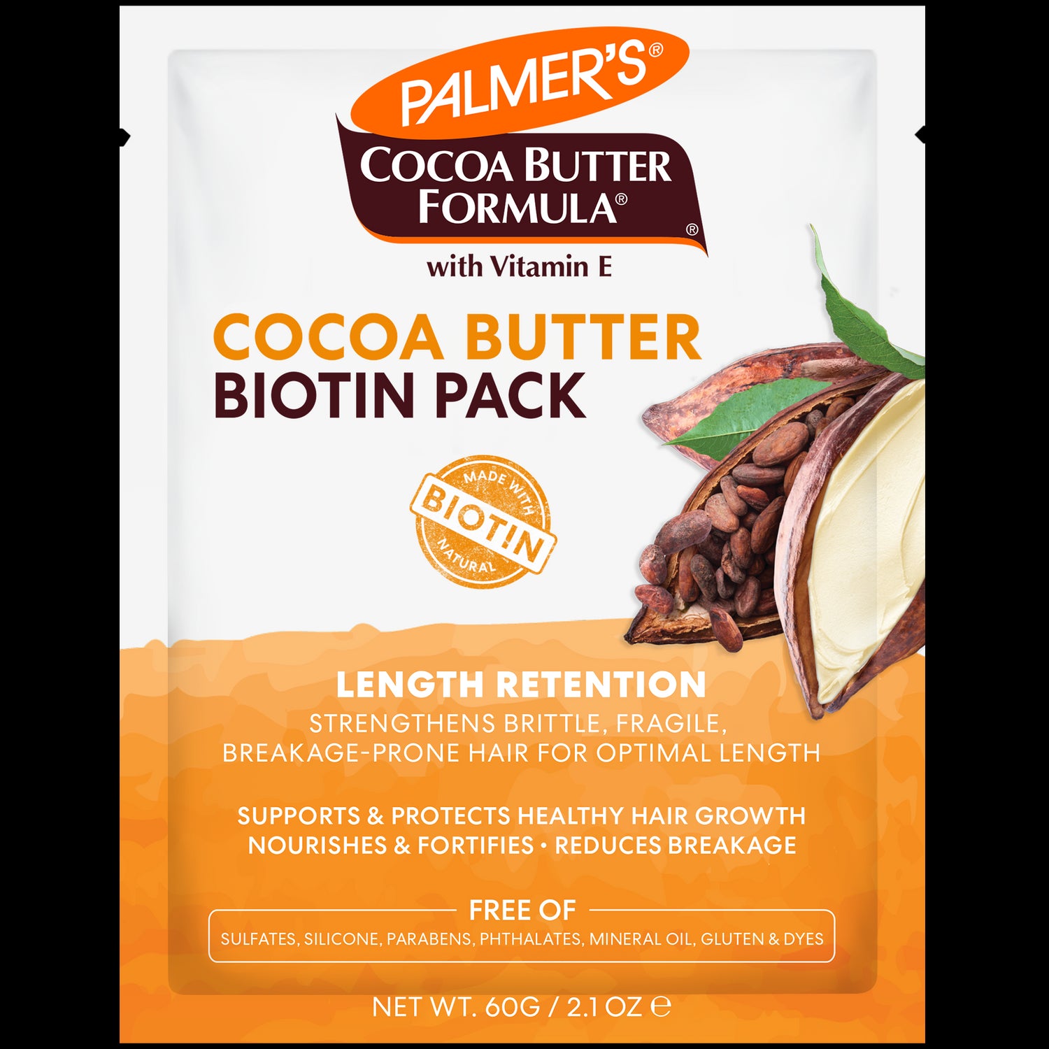 Cocoa Butter Hair Care Bundle sachet for strengthening, nourishing brittle hair.