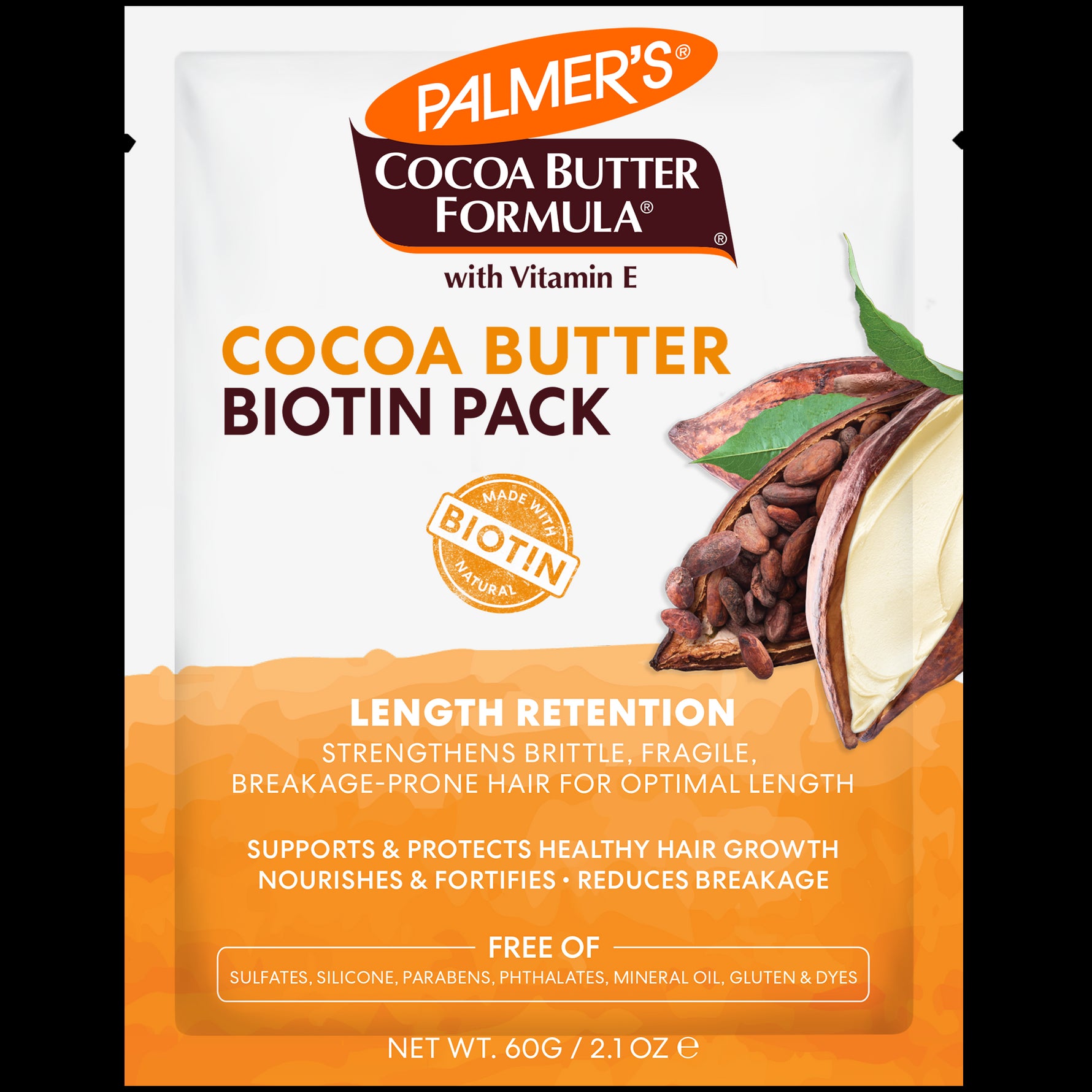 Cocoa Butter Hair Care Bundle sachet for strengthening, nourishing brittle hair.