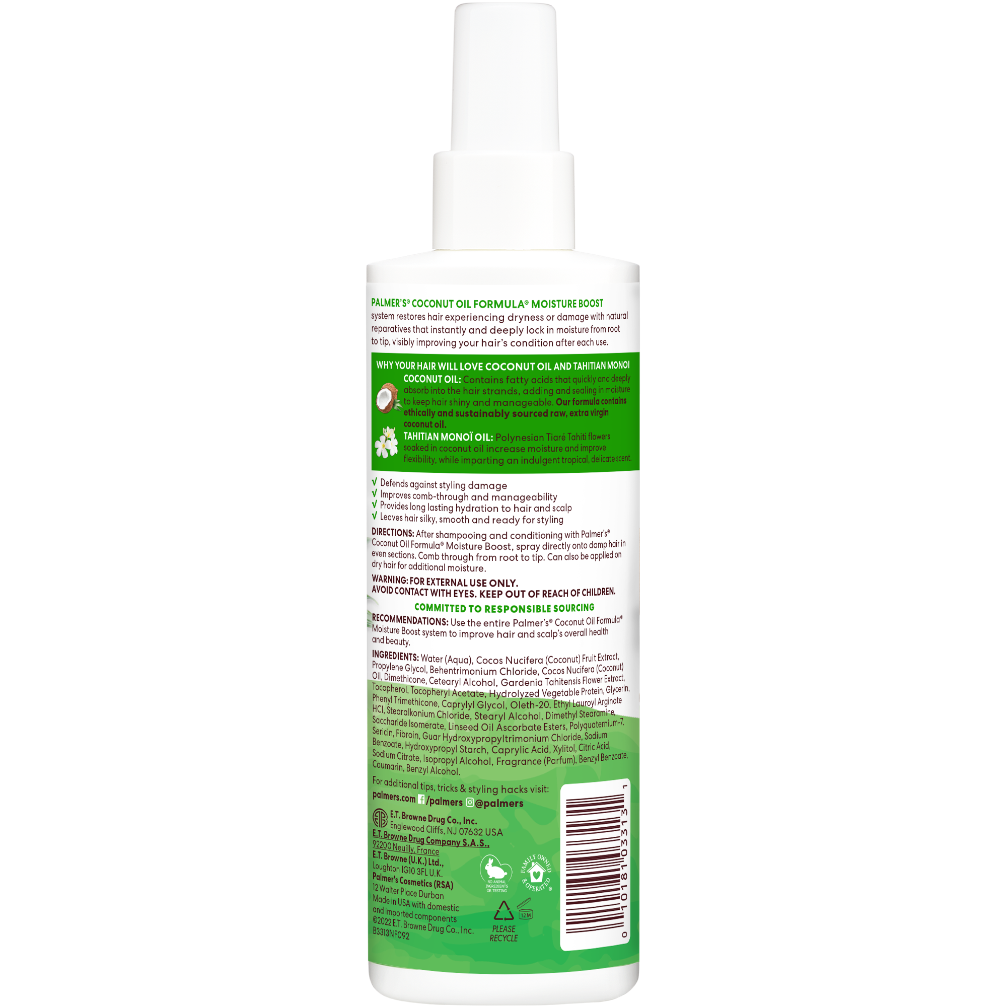 Palmers Coconut Oil Cream Styler – 7 Oz (ca. 198 G), Mit Bio-Kokosöl & Monoi Für Definierte Locken & Feuchtigkeit
