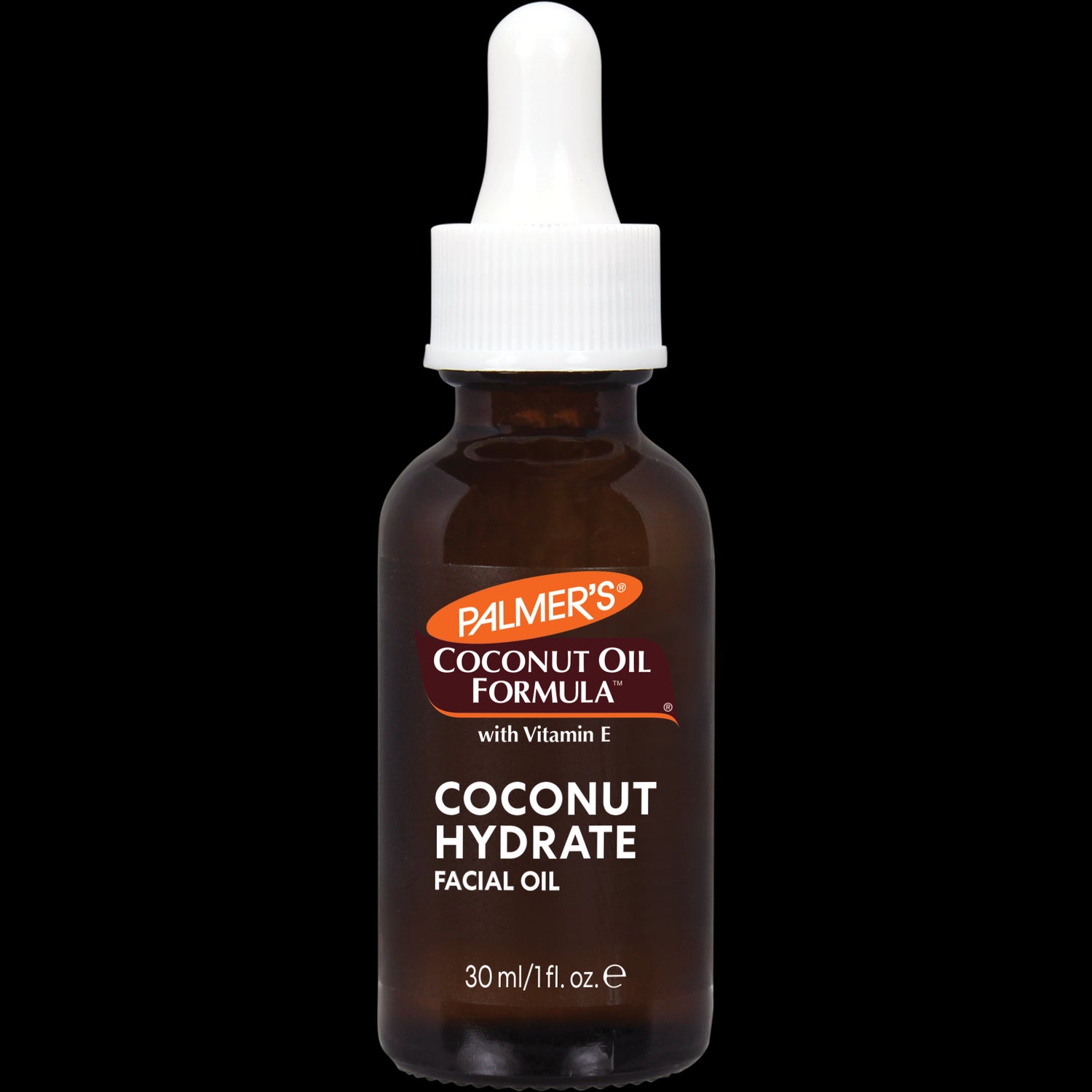 Palmer's Coconut Hydrate Facial Oil in 30 ml amber dropper-bottle.
