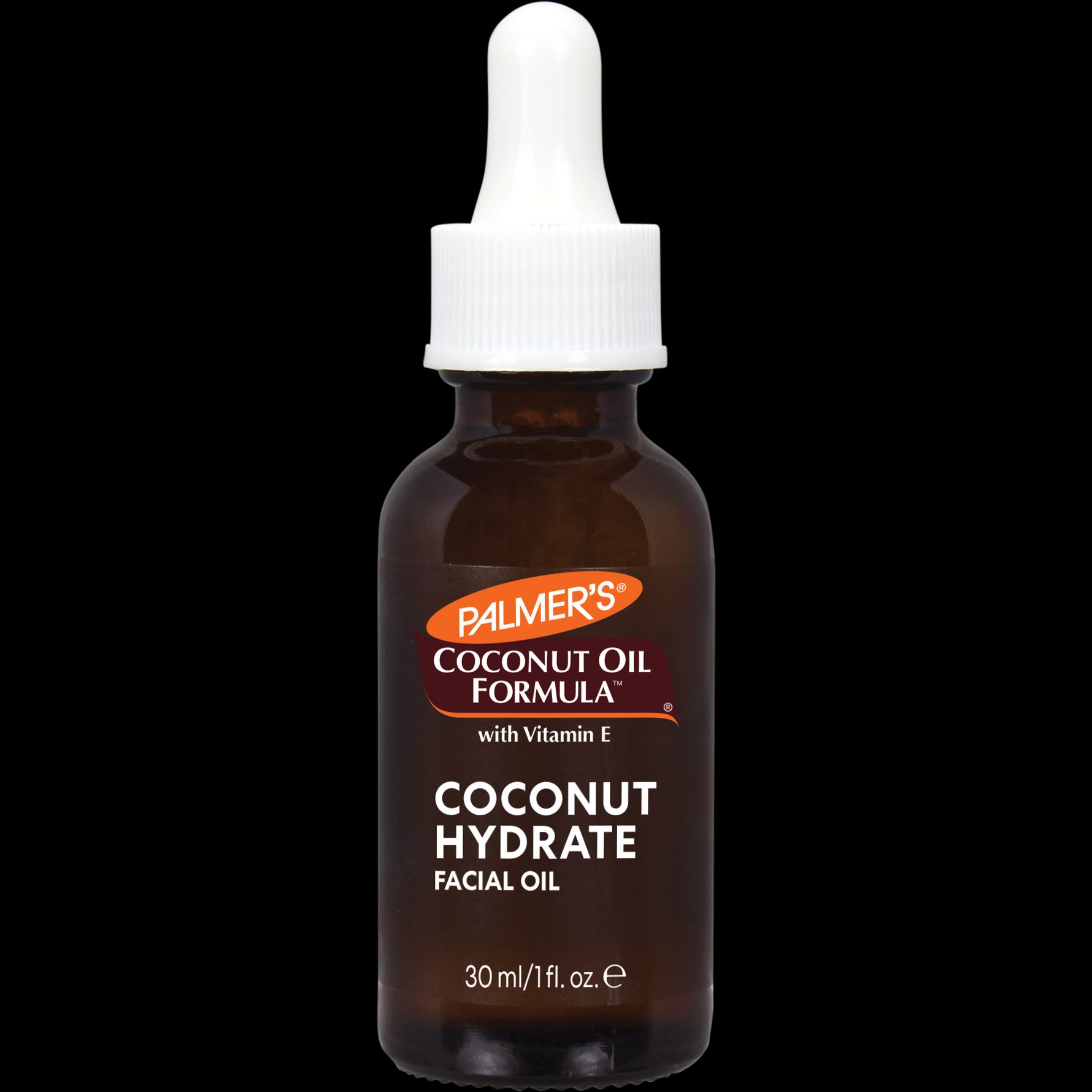 Palmer's Coconut Hydrate Facial Oil in 30 ml amber dropper-bottle.