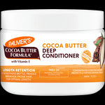 Cocoa Butter Deep Conditioner jar with biotin, strengthens and hydrates hair.