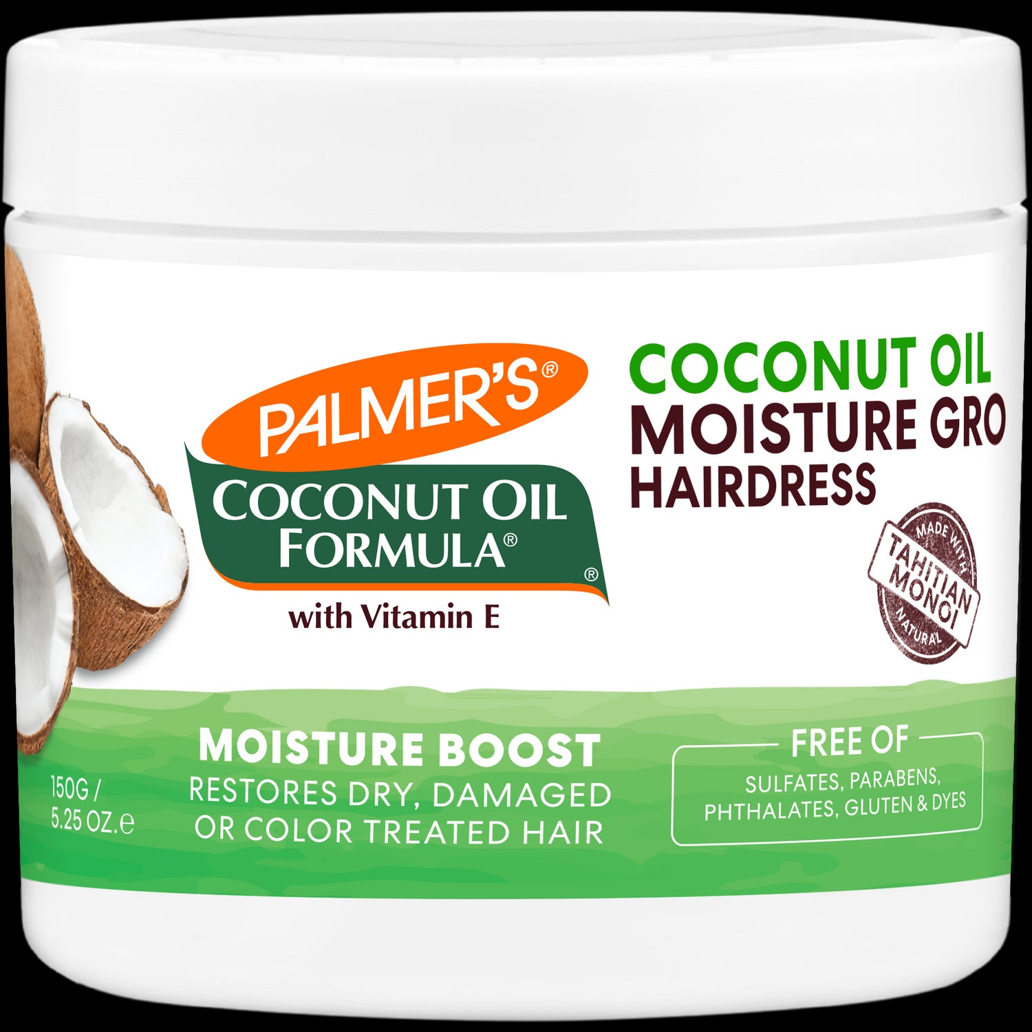 Palmer’s Coconut Oil Gro Treatment jar for moisture and frizz control.